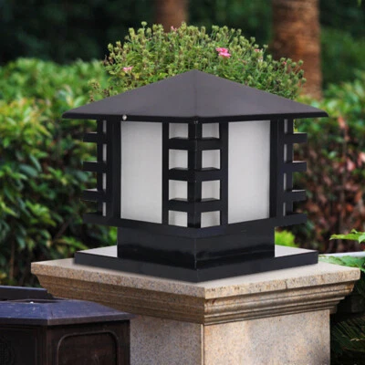 TBVECHI Retro Pillar Light Garden Waterproof Light Patio Yard Gate Post Lamp Outdoor