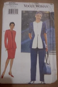 Vogue 9433 giacca miss gonna e pantaloni modello tuta taglia 8-12 non tagliata - Foto 1 di 2