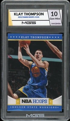 2012 Panini Hoops #232 Klay Thompson Rookie Card RC MGS GRADED 10 Gem Mint GSW - Image 1 of 2