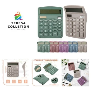 12 Digits Desktop Calculators Basic Standard Dual Power Battery Solar Large L... - Picture 1 of 7