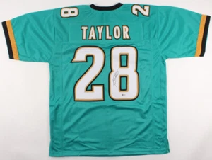 Fred Taylor Signed Jaguars Jersey (Beckett) Jacksonville All Pro R.B. 1998–2008 - Picture 1 of 6