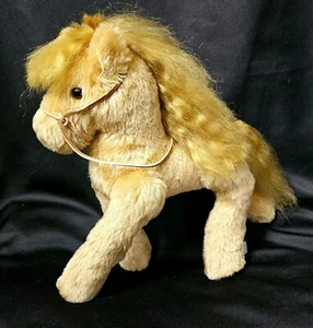 VTG MOHAIR STUFFED HORSE SIGNED SANDRA DICKL 1990 JOINTED SANKER DECOR RARE OOAK - Picture 1 of 17