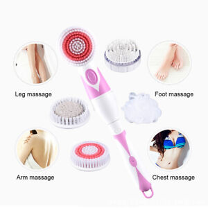 Electric Body Shower Brush Back Cleaning 4 in1 Bath SPA Massage Spinning Set