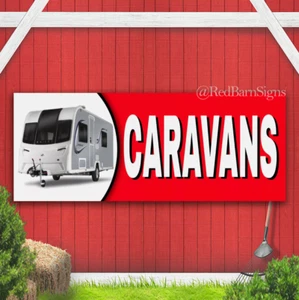 CARAVANS Printed BANNER OUTDOOR SIGN Eyelets - Picture 1 of 1