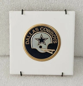 NFL Dallas Cowboys Wandbehang Plakette Keramikfliese mit Helm 4" Vintage 70er - Bild 1 von 8
