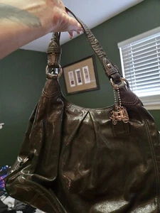 Coach Madison Maggie Patent Leather Hobo Shoulder Bag - #DO993-13904 Spacious - Picture 1 of 4
