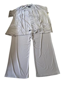 Anthony Womens Three Piece Sleeveless Shirt Cardigan Trouser Gray Size 2XL Set - Picture 1 of 19