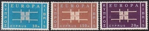 Chipre # 229-31 (1) CPL sin montar o nunca montado Europa 1963 - Imagen 1 de 1
