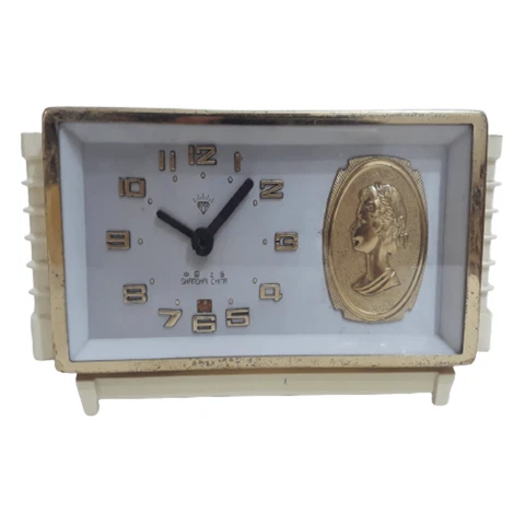 Vintage Alarm Clock Wind Up Diamond Antique Wind-Up Mechanical Works Working Cover