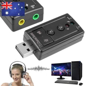 7.1 External USB Sound Card Audio Adapter AUX Headphone Microphone Converter - Afbeelding 1 van 7