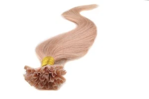 100 Extensions de Cheveux Pose à Chaud 100% Naturels Remy Blond Miel Cuivré 49cm - Imagen 1 de 2