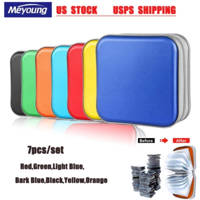 7шт CD чехол органайзер портативный DVD VCD держатель сумка для хранения альбом для путешествий домой - Изображение 1 из 4