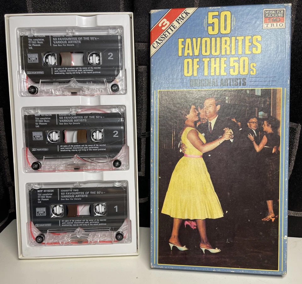 50 FAVOURITES OF THE 50'S EMI TRIO Boxed Set 3 cassettes VIPERS/MARTINO/MARTIN - Image 1 of 2