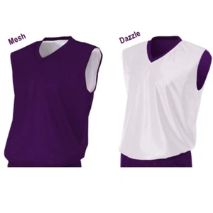 Damen Wende Basketball Trikot Lila A4 Mesh Dazzle Muscle Größe L XL 2XL - Bild 1 von 4