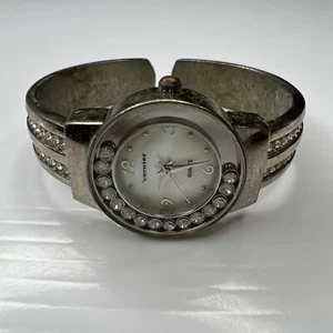 H5 Vernier 1699 318 Silver Stainless Cuff crystals Retro watch untested - Picture 1 of 10