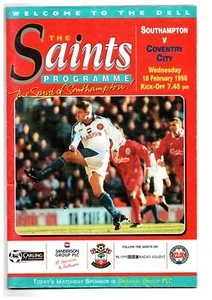 Southampton FC v Coventry City 1997-1998 Premier League Programme 18/2/1998 - Picture 1 of 1