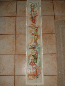 53" Handpainted Needlepoint Canvas #104 Banner Musicians - Picture 1 of 4