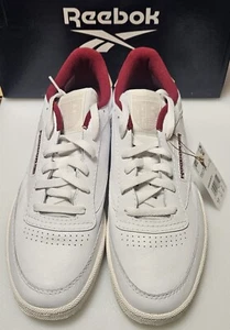 Reebok unisex-adult Club C 85, White/Stucco/Maroon, 12 - Picture 1 of 9