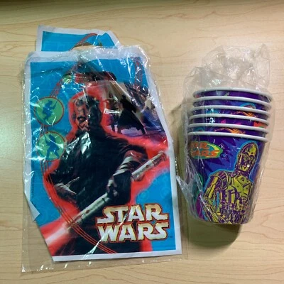 De colección Star Wars Episodio 1 Favores de Fiesta Bolsas Tazas C3P0 R2D2 Maul Party Express Foto 1 de 4