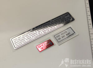 Kit adesivi etichette mono ammortizzatore shock Honda CR 1986 CR60 86 restauro