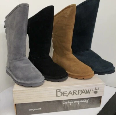 BEARPAW boots PHYLLY tall 11" shaft Cold-Weather Adjustable width calf ties NEW  - Image 1 of 4