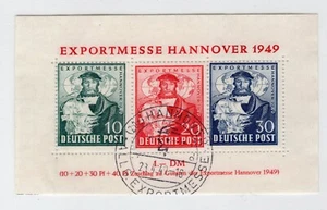 GERMANY AMERICAN BRITISH ZONE 664a HANNOVER SHEET VFU EXPERTIZED SCHLEGEL BPP - Picture 1 of 2