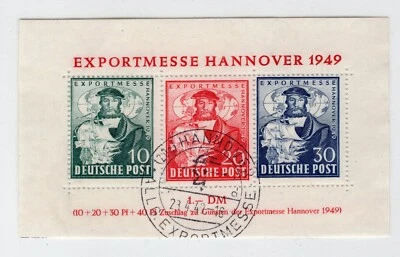 GERMANY AMERICAN BRITISH ZONE 664a HANNOVER SHEET VFU EXPERTIZED SCHLEGEL BPP - Image 1 of 2