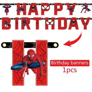 Kids Spiderman Party Paper Cups Plate Balloons Happy Birthday Table Decor Cake - Picture 1 of 43