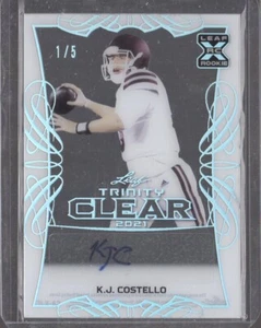 2021 Leaf Trinity Clear Autographs Silver Spectrum #CAKJC K.J. Costello 1/5 - Picture 1 of 1