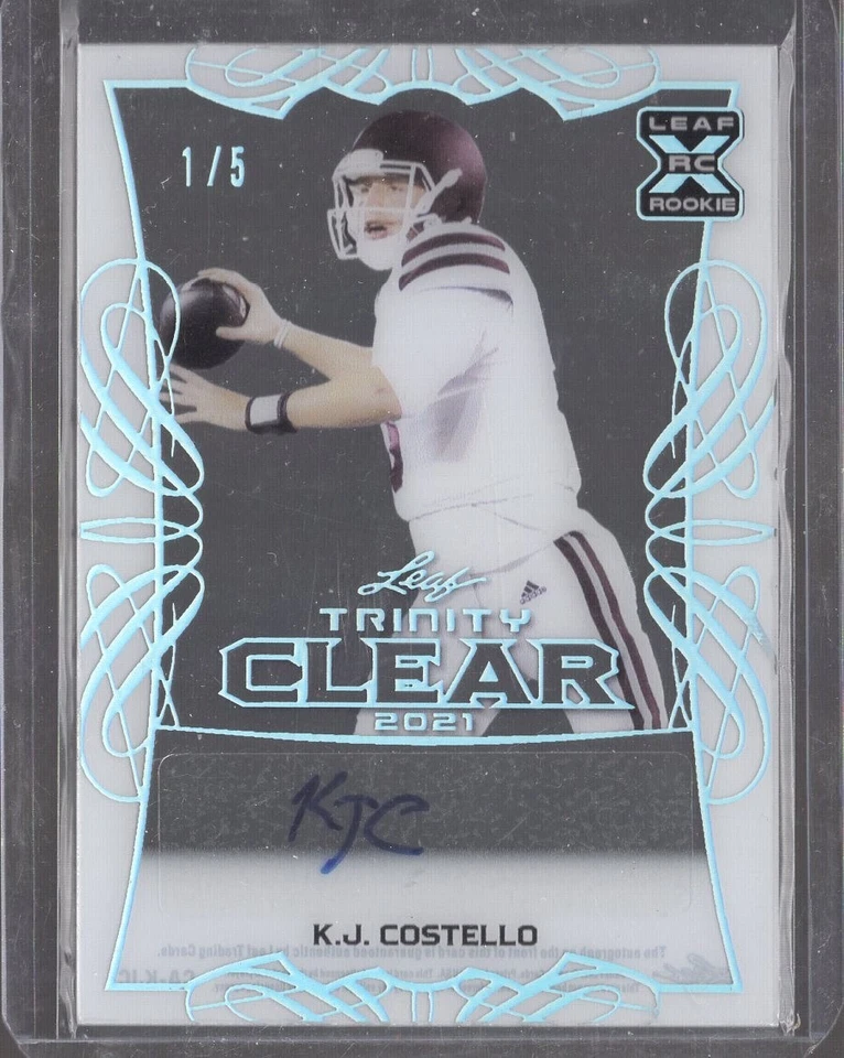 2021 Leaf Trinity Clear Autographs Silver Spectrum #CAKJC K.J. Costello 1/5 - Image 1 of 1