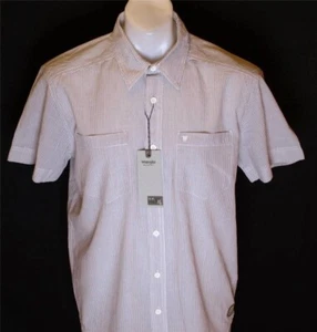 New Authentic Men's Wrangler Short Sleeve Striped Shirt RRP£59.99 Loose Fit S M - Picture 1 of 2