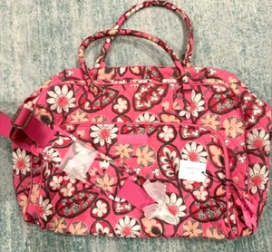 Vera Bradley Blush Pink Travel Weekender Bag Tote - Hand + Shoulder Strap NEW - Picture 1 of 4