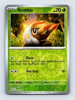 Grubbin Reverse Holo SV05: Temporal Forces 018/162 NM/LP - Image 1 of 2