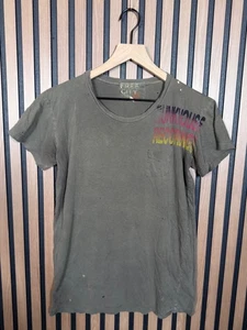 Free City T-Shirt Medium Damen Armeegrün Kurzarm Bunk House Recordings Tee - Bild 1 von 12