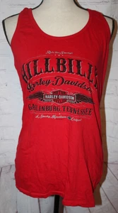 Camiseta para mujer Harley Davidson roja sin mangas Hillbilly Smokey Mountains talla XXL - Imagen 1 de 3