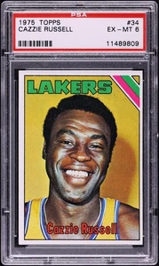 1975 Topps Basketball Cazzie Russell #34 PSA 6 - Picture 1 of 2