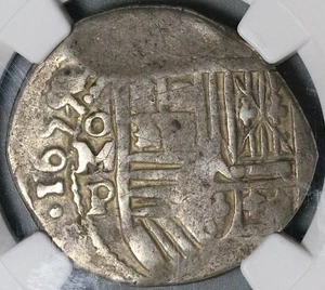 1655 NGC F 12 Mexico Cob 4 Reales Philip IV Full Date Pirate Coin (25111101C) - Picture 1 of 6