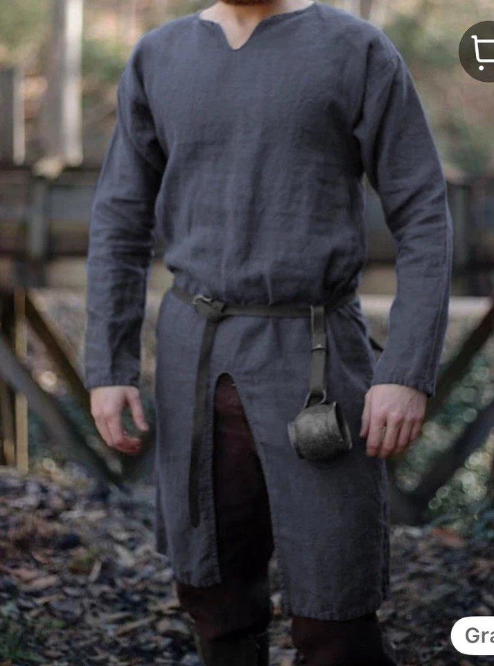 Viking Linen Gray Tunic  Size XXL - Image 1 of 1