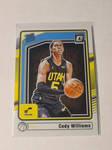 2024-25 Donruss Optic Rated Rookie Cody Williams RC #298 Utah Jazz - Picture 1 of 2