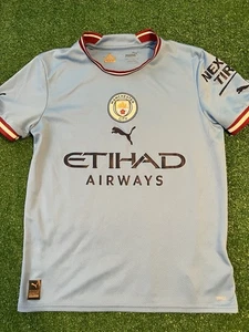 Manchester City 22-23 Home Shirt Youth Size Large Soccer Jersey - Picture 1 of 6