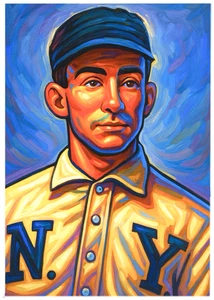 ARCHIBALD GRAHAM * New York Giants * Fun ACEO * BASEBALL ART * Kunstkarte * ATC - Bild 1 von 2