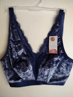 LANE BRYANT CACIQUE 14/16 VELVET BLUE MODERN COLLECTION BRALETTE PULLOVER... - Image 1 of 4