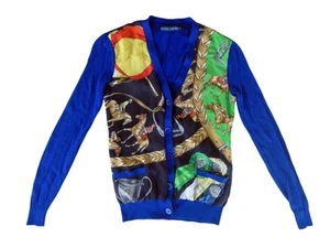Cárdigan Ralph Lauren Horse Racing para mujer 100 % seda morera mezcla de cachemir XS - Imagen 1 de 9