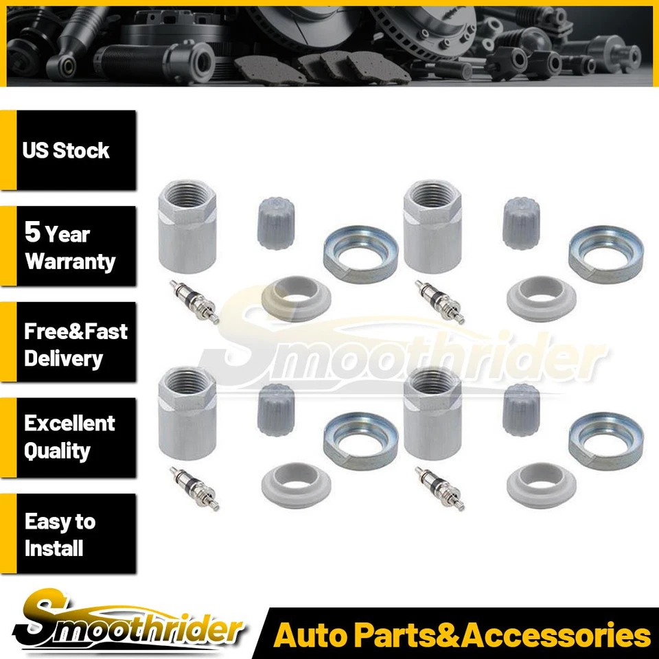 Servicio de sensor de sistema de monitoreo de presión de neumáticos 4 piezas para Chevrolet Silverado 1500 Foto 1 de 4