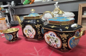 Gilded GOLD 1 serving Percelain Tea Set - Vintage French - Picture 1 of 3