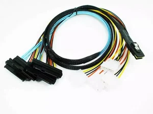 For Mini SAS 36p SFF 8087 to 4 SFF8482 SAS hard drive with IDE power supply - Afbeelding 1 van 6