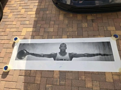 Michael Jordan Wings Nike 1989 Original Vintage Wingspan Landscape Poster Huge  - Image 1 of 4