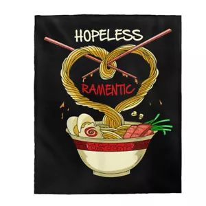 Hopeless Ramentic Otaku Japón Kanji Ramen Anime Otaku Manga Regalo Manta de Peluche - Imagen 1 de 7