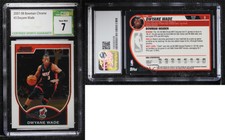 2007-08 Bowman Draft Picks & Stars Chrome Dwyane Wade #3 CSG 7 HOF