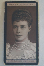 European Royalty Vintage 1908 Pre WWI Wills Trade Card Grand Duchess Alexander